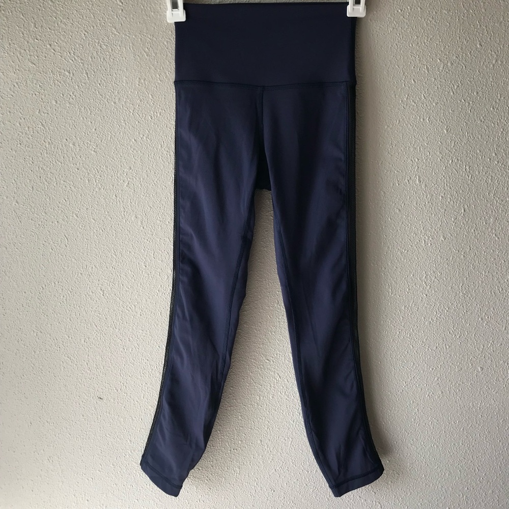 Lululemon navy mesh leggings size 2